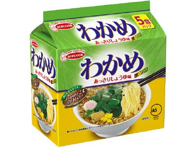 （袋）わかめラーメン　あっさりしょうゆ味　5食パック