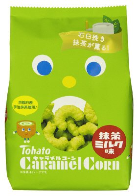 キャラメルコーン　抹茶ミルク味