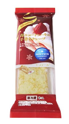 苺ショートケーキの手巻きクレープ