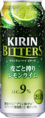 キリンチューハイ　ビターズ　皮ごと搾りレモンライム