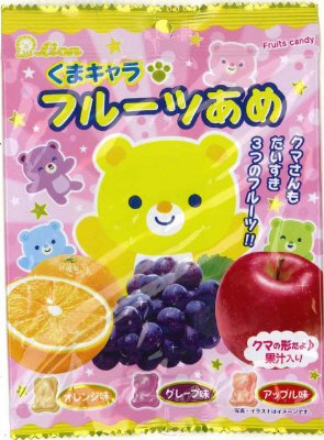 くまキャラフルーツあめ