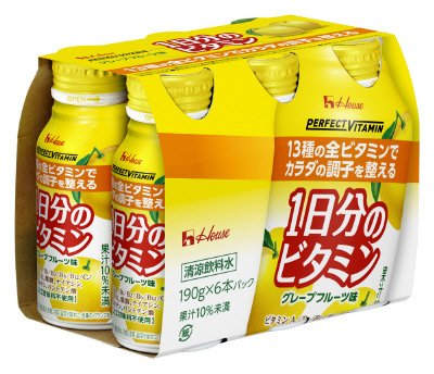 ＰＥＲＦＥＣＴ　ＶＩＴＡＭＩＮ　１日分のビタミン　グレープフルーツ味　６本パック