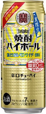 タカラ「焼酎ハイボール」〈強烈塩レモンサイダー割り〉５００ＭＬケース