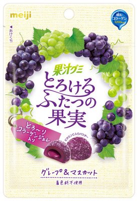 果汁グミとろけるふたつの果実グレープ＆マスカット