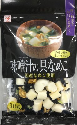 味噌汁の具なめこ