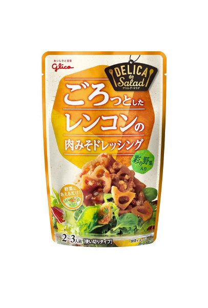デリカｄｅサラダごろっとしたレンコンの肉みそドレッシング