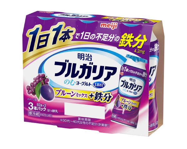 ブルガリアのむヨーグルトＬＢ８１プルーンミックス＋鉄分