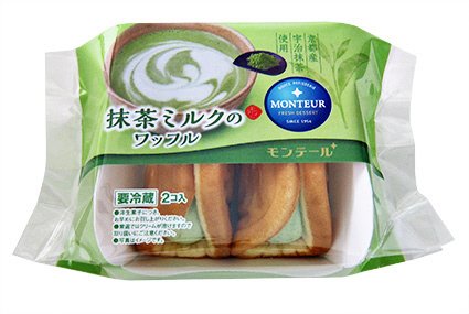 抹茶ミルクのワッフル