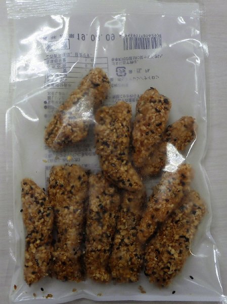 鶏ささみごまスティック（焦がし醤油味）