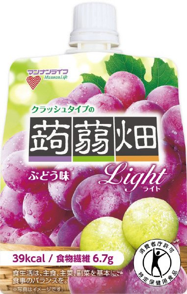 クラッシュタイプの蒟蒻畑ライトぶどう味
