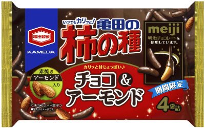 ７７ｇ亀田の柿の種チョコ＆アーモンド