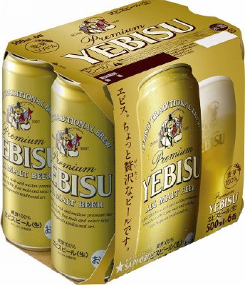 サッポロ　ヱビスビール缶５００　６缶