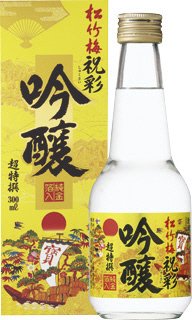 超特撰松竹梅「祝彩」〈純金箔入吟醸〉３００ＭＬ（カートン入）