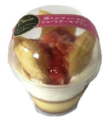 苺ミルフィーユのショートケーキプリン