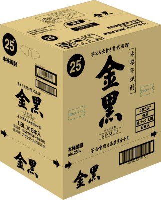 本格芋焼酎　金黒　２５度　紙パック