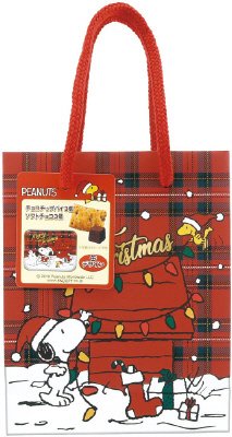 スヌーピーＸＭギフト手提げ