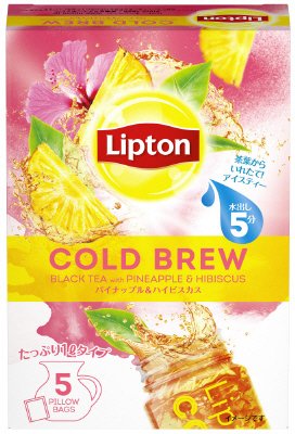 リプトン　コールドブリュー　パイナップル＆ハイビスカスティー　ピローバッグ　5袋