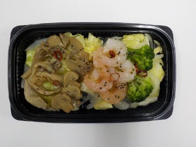 キノコとエビのアヒージョ風