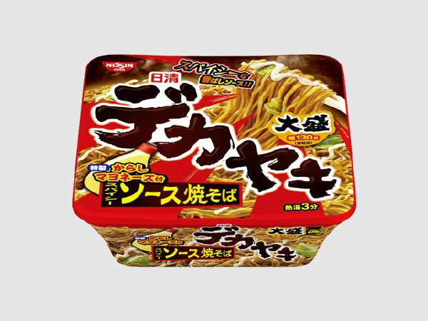 日清デカヤキ　スパイシーソース焼そば　からしマヨネーズ付