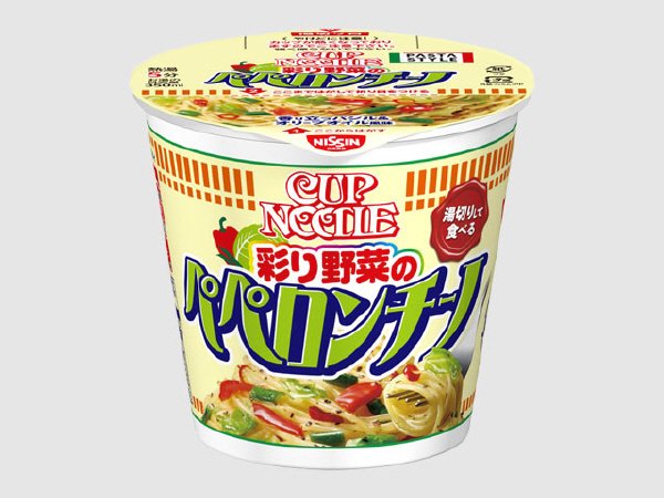 カップヌードル　パスタスタイル　彩り野菜のペペロンチーノ