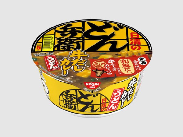 日清のどん兵衛　カレーうどん　食べ比べ西