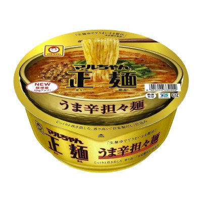 マルちゃん正麺　カップ　うま辛担々麺
