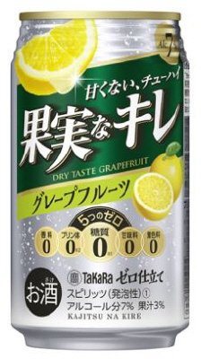 タカラ「ゼロ仕立て」果実なキレ＜グレープフルーツ＞３５０ＭＬ