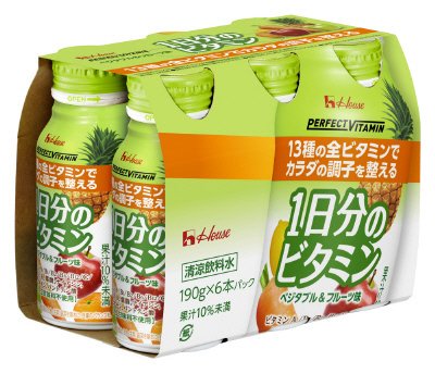 ＰＥＲＦＥＣＴ　ＶＩＴＡＭＩＮ　１日分のビタミン　ベジタブル＆フルーツ味　６本パック