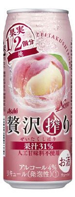 アサヒ贅沢搾り桃