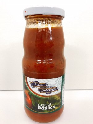 ロンゴバルディ　パスタソース　バジル　３６０ｇ瓶