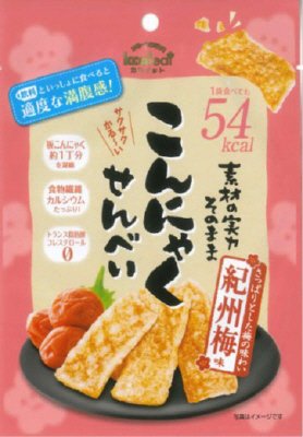 こんにゃくせんべい　紀州梅味