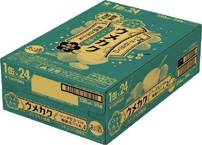 サッポロ　ウメカク　ソーダ仕立ての梅酒カクテル　ヨーグルト風味　ケース