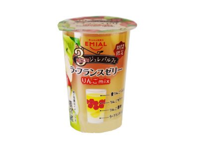 ３層仕立てのジュレパルフェ　ラ・フランスゼリー　りんごｍｉｘ