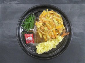 レンジ海老天盛うどん