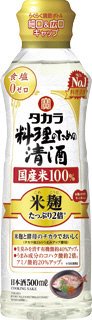 タカラ「料理のための清酒」〈米麹たっぷり２倍〉５００ＭＬらくらく調節ボトル