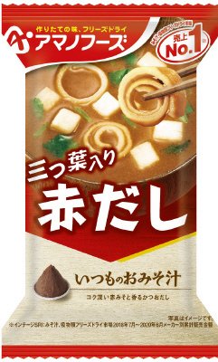 いつものおみそ汁　赤だし　三つ葉入り