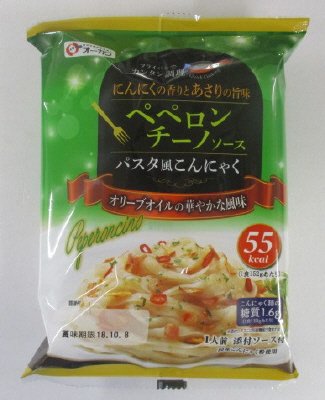 蒟蒻グルメパスタ風こんにゃく　ペペロンチーノソース