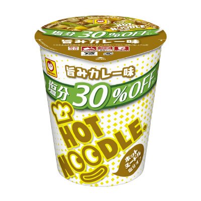 ホットヌードル　塩分オフ　旨みカレー味