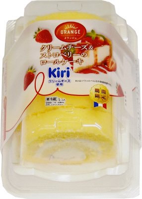 クリームチーズ＆ストロベリーのロールケーキ