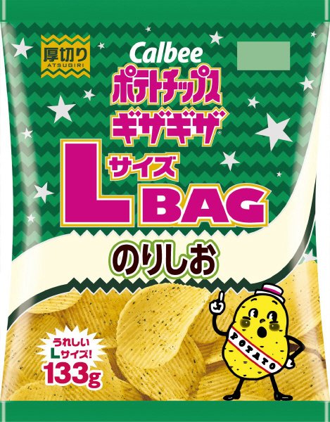ポテトチップスギザギザＬサイズＢＡＧのりしお