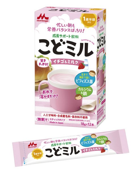 こどミル　スティックタイプ（イチゴ＆ミルク）