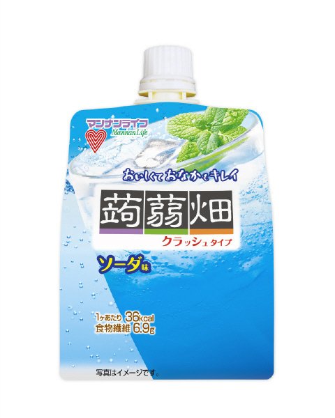クラッシュタイプの蒟蒻畑ソーダ味