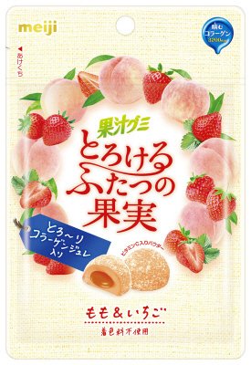 果汁グミとろけるふたつの果実もも＆いちご