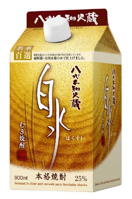 八代不知火蔵　２５度　むぎ焼酎　白水　パック　Ｐ９００