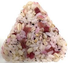 もち麦おにぎり　梅しそ