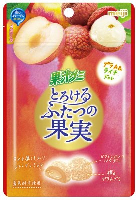 果汁グミとろけるふたつの果実プラム＆ライチ