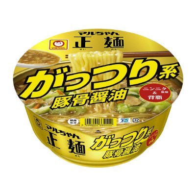 マルちゃん正麺　カップ　がっつり系豚骨醤油