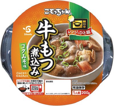 レンジでひと皿　こてっちゃん牛もつ煮込み