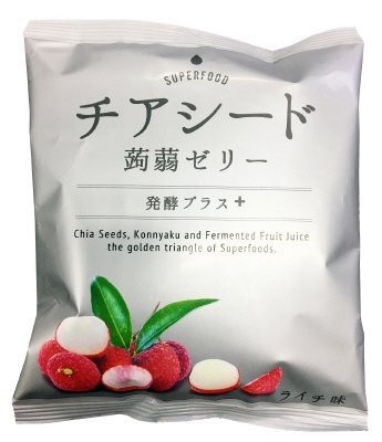 チアシード蒟蒻ゼリー発酵プラス　ライチ味