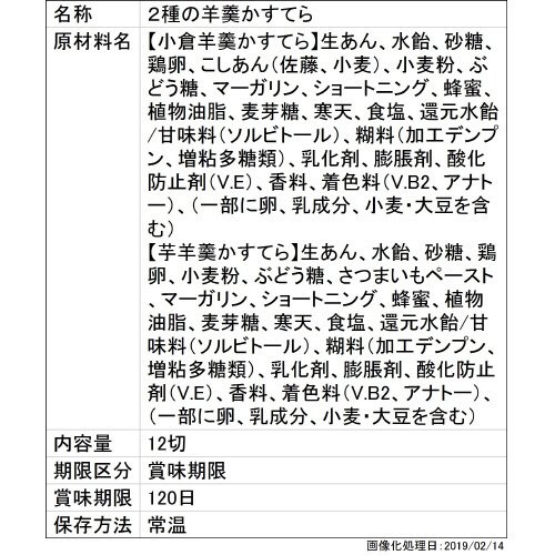 ２種の羊羹かすてら